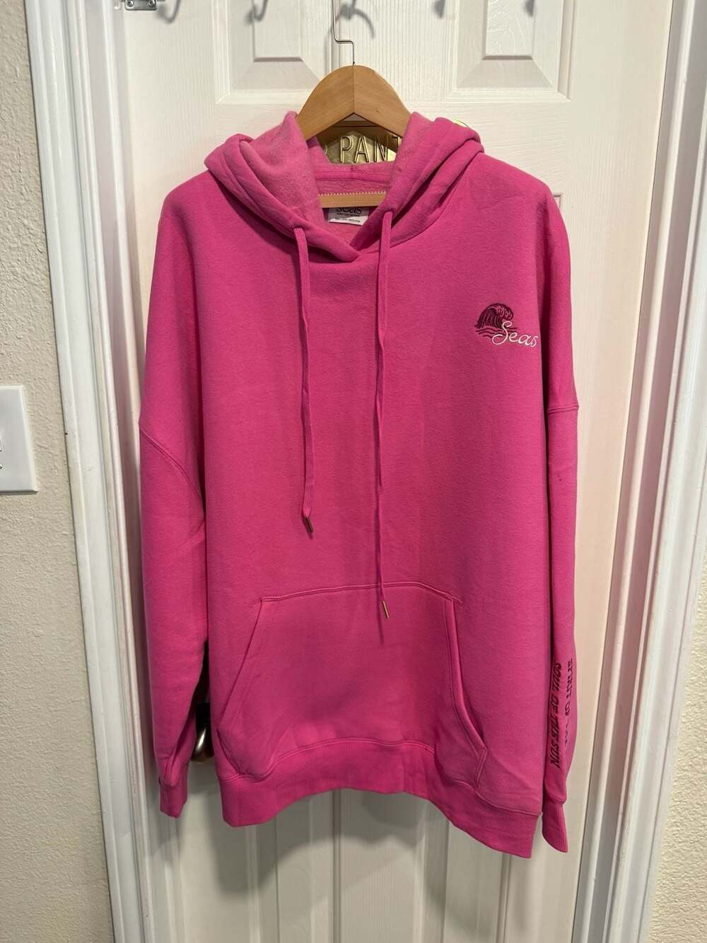 Seas Seventy Eight & Sunny XL Pink Hoodie Cowgirl Horse Western Sweatshirt